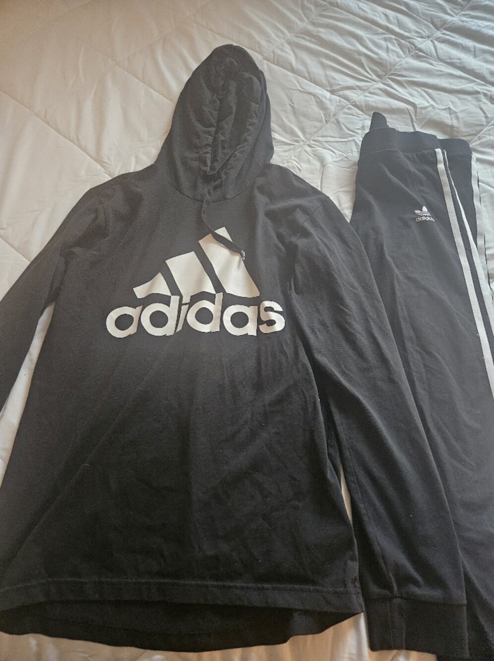 adidas Kids Black Logo Bottoms